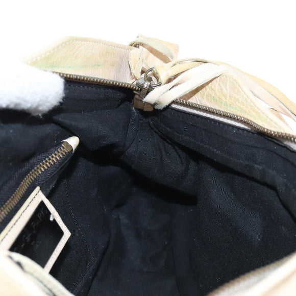 Balenciaga The First Hand Bag Leather 2way Beige 103208 Auth 213061A