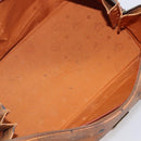 MCM Vicetos Logogram Boston Bag PVC Leather Brown Gold Auth 213062-19