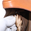 PRADA Shoulder Bag Leather Brown Silver Auth 213064-28