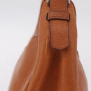 PRADA Shoulder Bag Leather Brown Silver Auth 213064-6