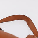 PRADA Shoulder Bag Leather Brown Silver Auth 213064-9