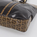 FENDI Zucchino Canvas Tote Bag Coated Canvas Beige Gold Auth 213066-12