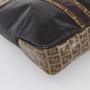 FENDI Zucchino Canvas Tote Bag Coated Canvas Beige Gold Auth 213066-13