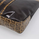 FENDI Zucchino Canvas Tote Bag Coated Canvas Beige Gold Auth 213066-14