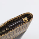 FENDI Zucchino Canvas Tote Bag Coated Canvas Beige Gold Auth 213066-16