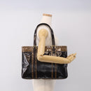FENDI Zucchino Canvas Tote Bag Coated Canvas Beige Gold Auth 213066-24