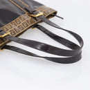 FENDI Zucchino Canvas Tote Bag Coated Canvas Beige Gold Auth 213066-7