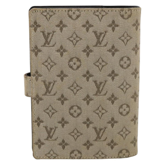 LOUIS VUITTON Monogram Mini Agenda PM Day Planner Cover Khaki R20911 Auth 213068