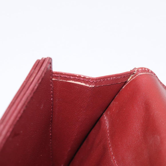 Cartier Must Line Clutch Bag Leather Bordeaux Gold Auth 213069A