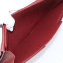 Cartier Must Line Clutch Bag Leather Bordeaux Gold Auth 213069A-19