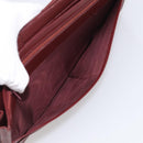 Cartier Must Line Clutch Bag Leather Bordeaux Gold Auth 213069A-24