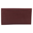 Cartier Must Line Clutch Bag Leather Bordeaux Gold Auth 213069A-3