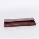 Cartier Must Line Clutch Bag Leather Bordeaux Gold Auth 213069A-7