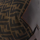 FENDI Zucca Canvas Hand Bag Black Brown Auth 213070-14