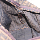 FENDI Zucca Canvas Hand Bag Black Brown Auth 213070-21