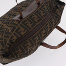 FENDI Zucca Canvas Hand Bag Black Brown Auth 213070-7