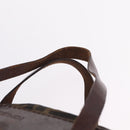 FENDI Zucca Canvas Hand Bag Black Brown Auth 213070-9