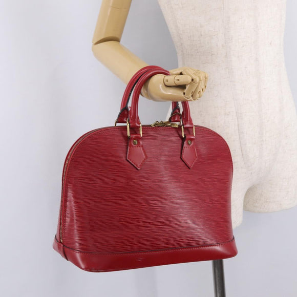 LOUIS VUITTON Epi Alma Hand Bag Castilian Red M52147 LV Auth 213072