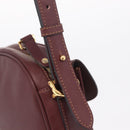 Cartier Must Line Shoulder Bag Leather Bordeaux Gold Auth 213073A-10