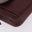 Cartier Must Line Shoulder Bag Leather Bordeaux Gold Auth 213073A-12