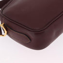 Cartier Must Line Shoulder Bag Leather Bordeaux Gold Auth 213073A-14
