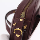 Cartier Must Line Shoulder Bag Leather Bordeaux Gold Auth 213073A-17