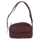 Cartier Must Line Shoulder Bag Leather Bordeaux Gold Auth 213073A-2