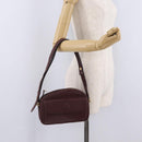 Cartier Must Line Shoulder Bag Leather Bordeaux Gold Auth 213073A-29