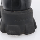 PRADA Combat Boots Brushed leather 45 Black Auth 213075-8