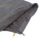 CHANEL Gancini Skirt Wool 38 Gray CC Auth 213077M-6