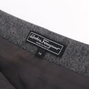 CHANEL Gancini Skirt Wool 38 Gray CC Auth 213077M-7