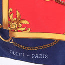 GUCCI Scarf Silk Navy Auth 213082-11