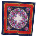GUCCI Scarf Silk Navy Auth 213082-12