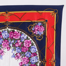 GUCCI Scarf Silk Navy Auth 213082-4