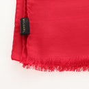 BVLGARI Stole Silk Red Auth 213083M-10