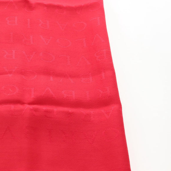 BVLGARI Stole Silk Red Auth 213083M