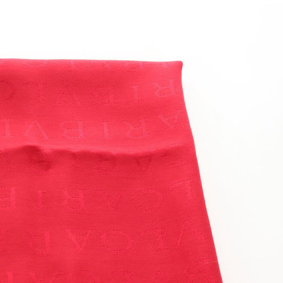 BVLGARI Stole Silk Red Auth 213083M