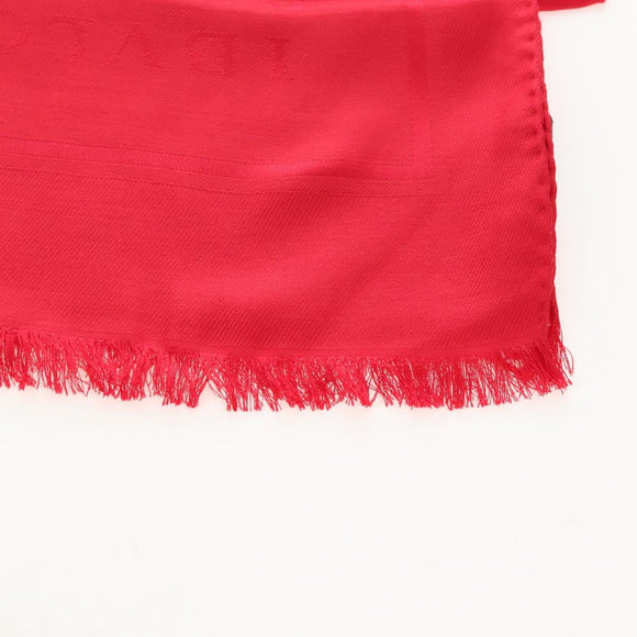 BVLGARI Stole Silk Red Auth 213083M