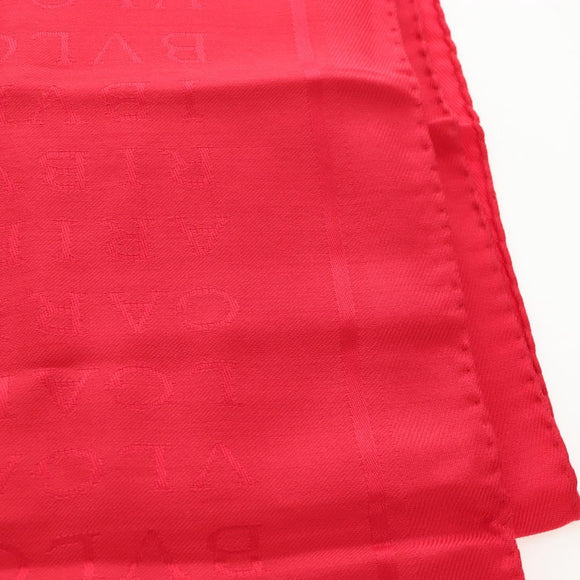 BVLGARI Stole Silk Red Auth 213083M