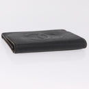 CHANEL Bifold Wallet Caviar Skin Black Gold CC Auth 213086-6