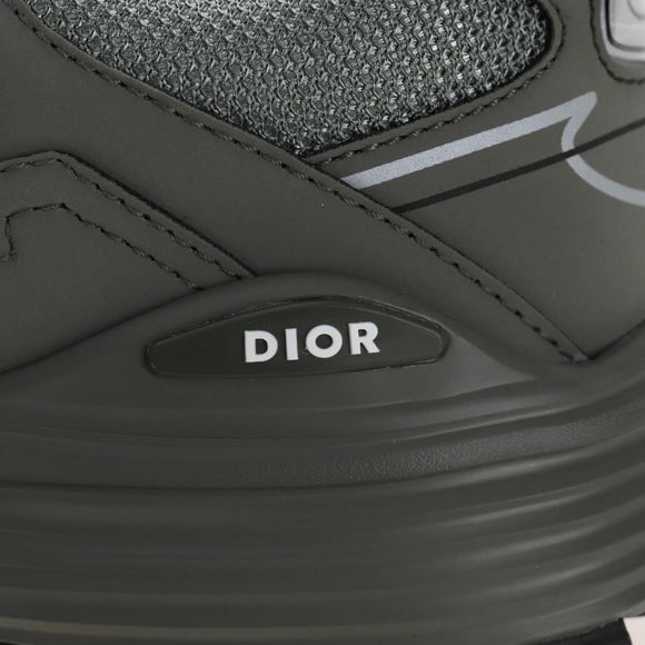 Christian Dior B30 Countdown Sneakers mesh 44 Gray Khaki Auth 213131SAM