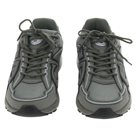 Christian Dior B30 Countdown Sneakers mesh 44 Gray Khaki Auth 213131SAM