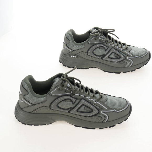 Christian Dior B30 Countdown Sneakers mesh 44 Gray Khaki Auth 213131SAM