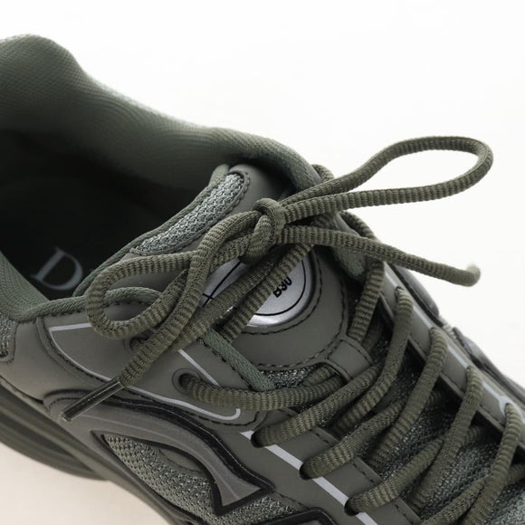 Christian Dior B30 Countdown Sneakers mesh 44 Gray Khaki Auth 213131SAM