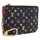 LOUIS VUITTON Monogram Multicolor Pochette Cles NM Black M60279 LV Auth 213132V-1