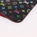 LOUIS VUITTON Monogram Multicolor Pochette Cles NM Black M60279 LV Auth 213132V-10