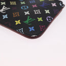 LOUIS VUITTON Monogram Multicolor Pochette Cles NM Black M60279 LV Auth 213132V-11