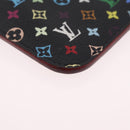 LOUIS VUITTON Monogram Multicolor Pochette Cles NM Black M60279 LV Auth 213132V-12