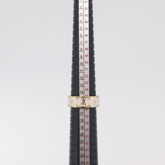 LOUIS VUITTON Nanogram Enamel Ring metal L Gold M1565L Auth 213133M