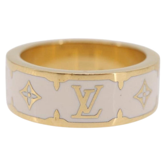 LOUIS VUITTON Nanogram Enamel Ring metal L Gold M1565L Auth 213133M